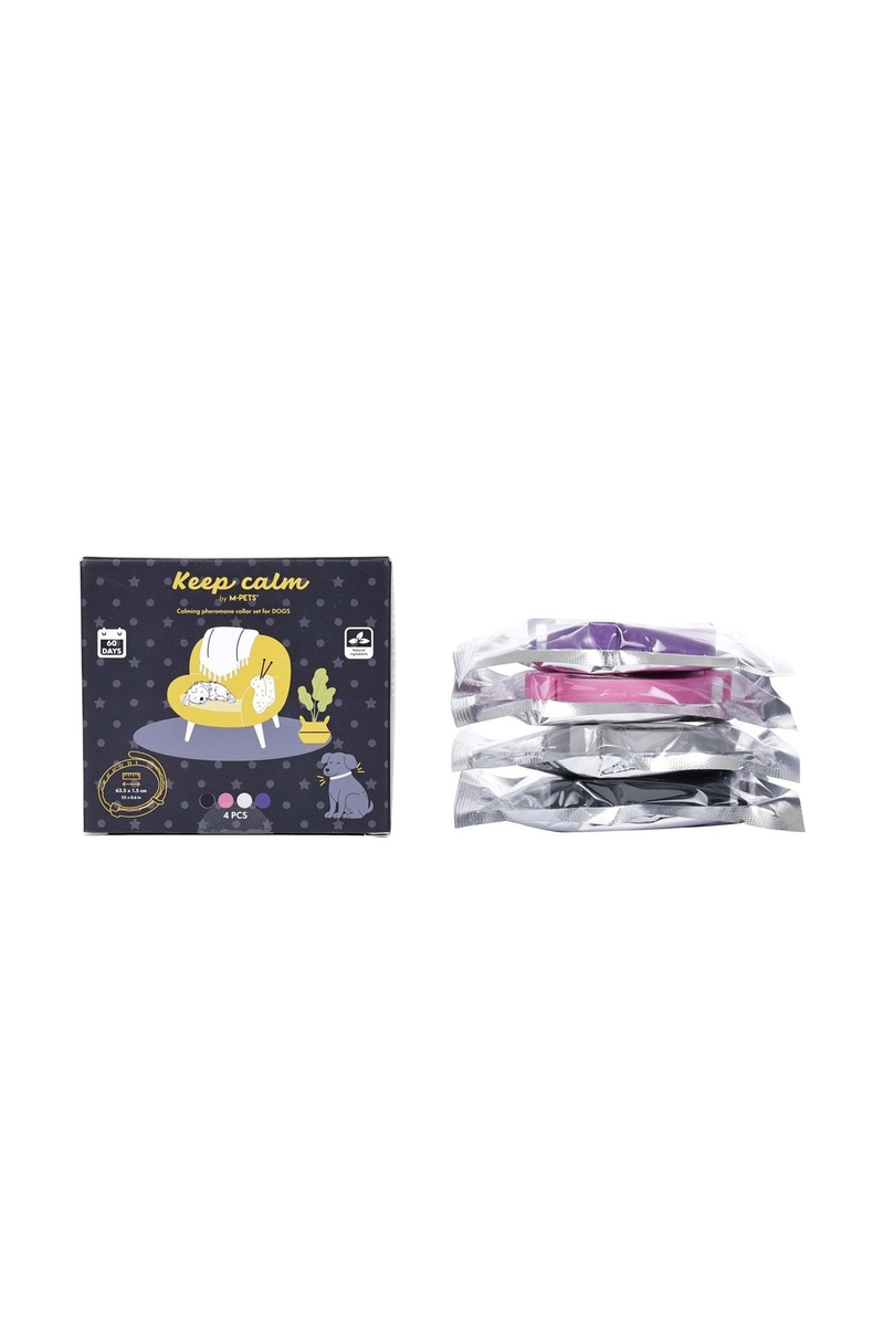 M-Pets Keep Calm Calming Sakinleştici Köpek Tasması 4Lü Mix Color