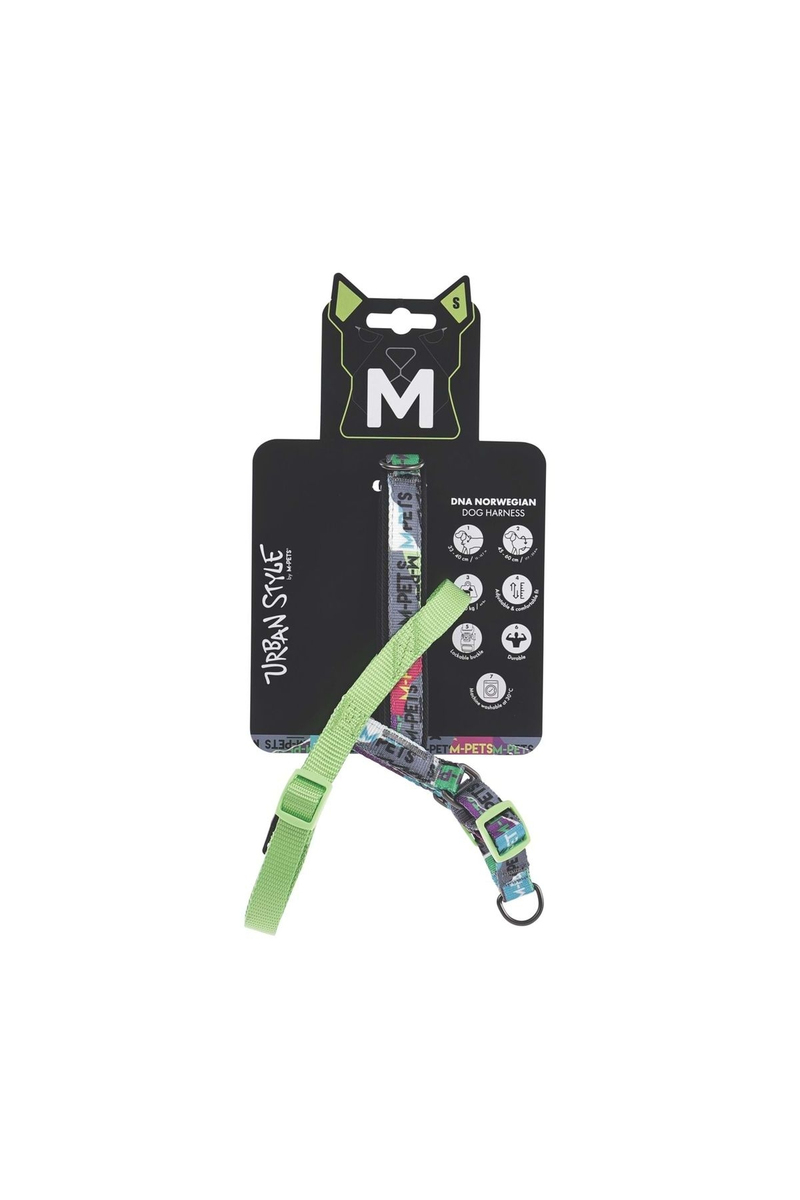 M-Pets Urban Style Dna Norwegıan Köpek Göğüs Tasması (S)