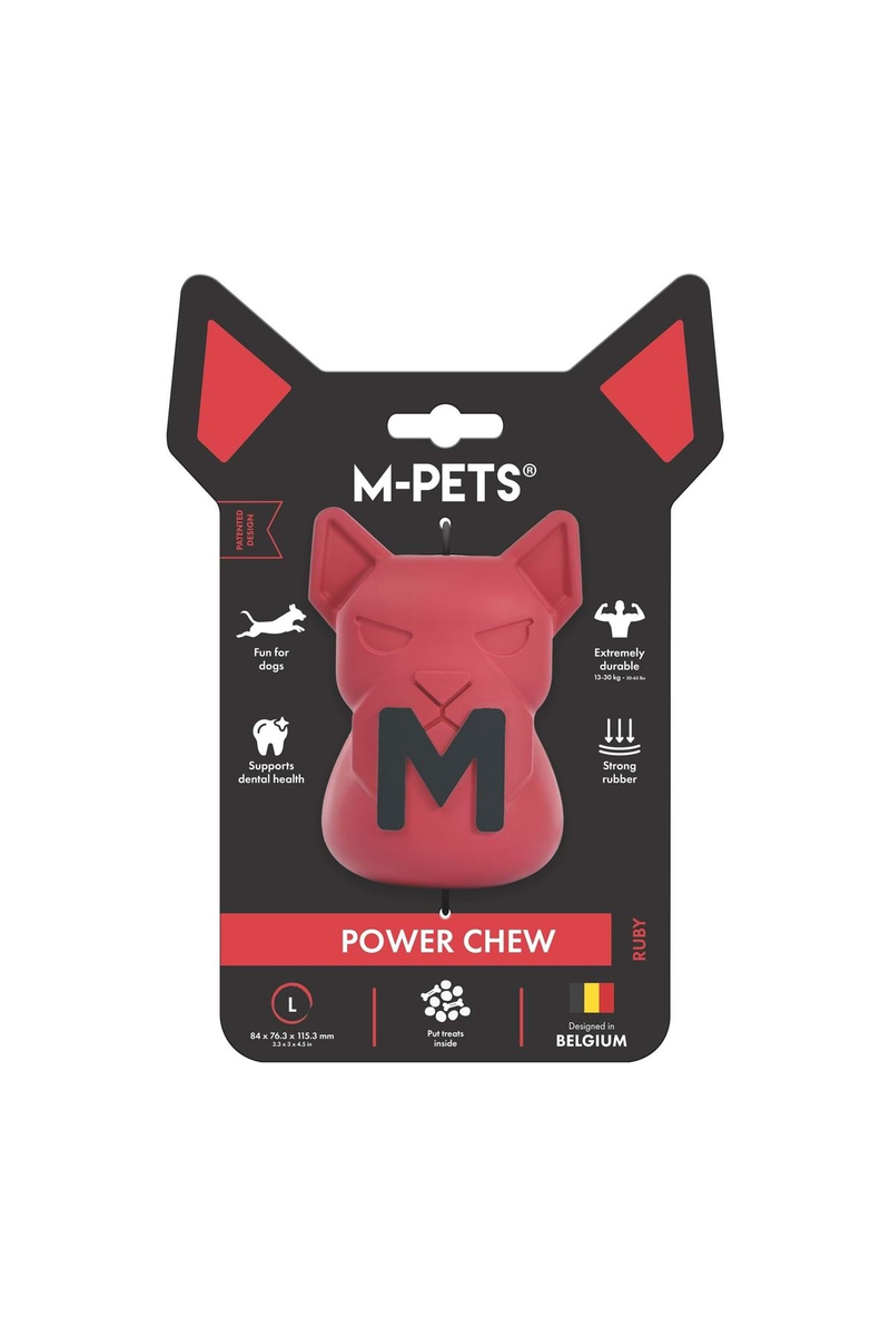 M-Pets Power Chew Kauçuk Köpek Ödül Oyuncağı Ruby (L)