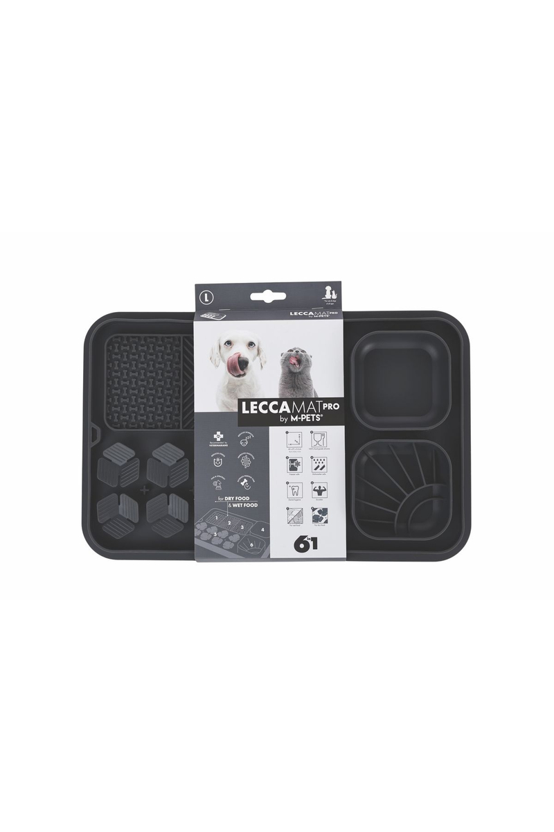 M-pets Lecca Pro Yavaş Beslenme Mat Siyah L
