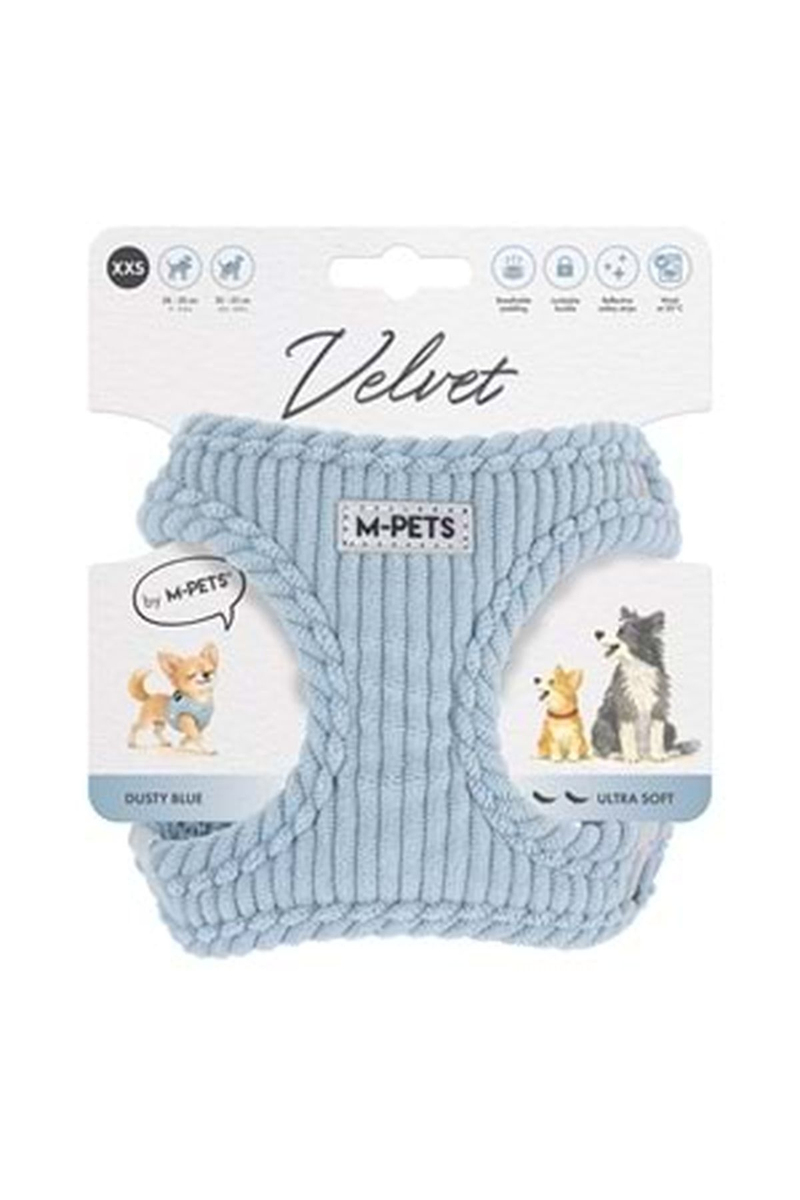 M-pets Velvet Dog Tasma Mavi XXS