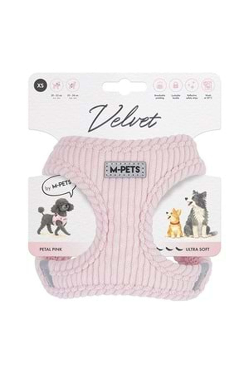 M-pets Velvet Dog Tasma Pembe XS
