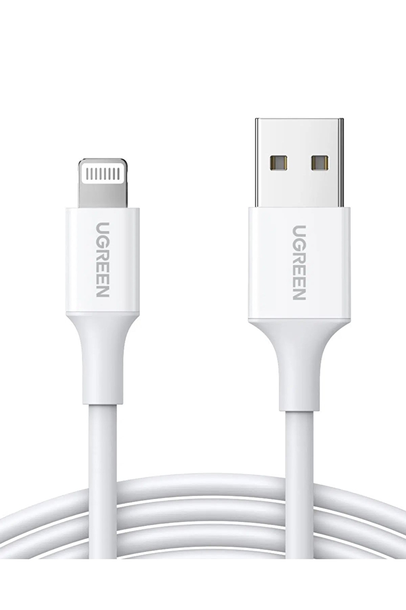 UGREEN Lightning to USB-A MFi Sertifikalı İphone Hızlı Şarj Kablosu 1 Metre Beyaz 20728