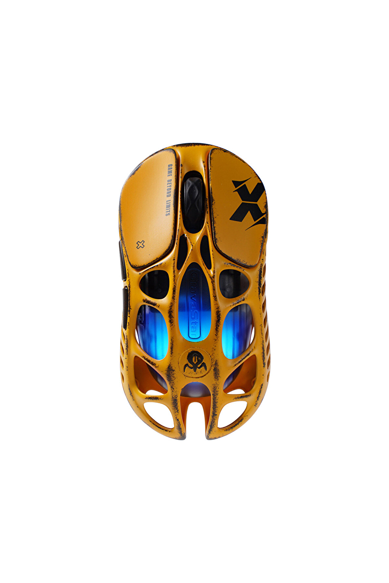GravaStar Mercury X Pro RGB 32K DPI Magnezyum Alaşımlı Optik Gaming Mouse Sarı