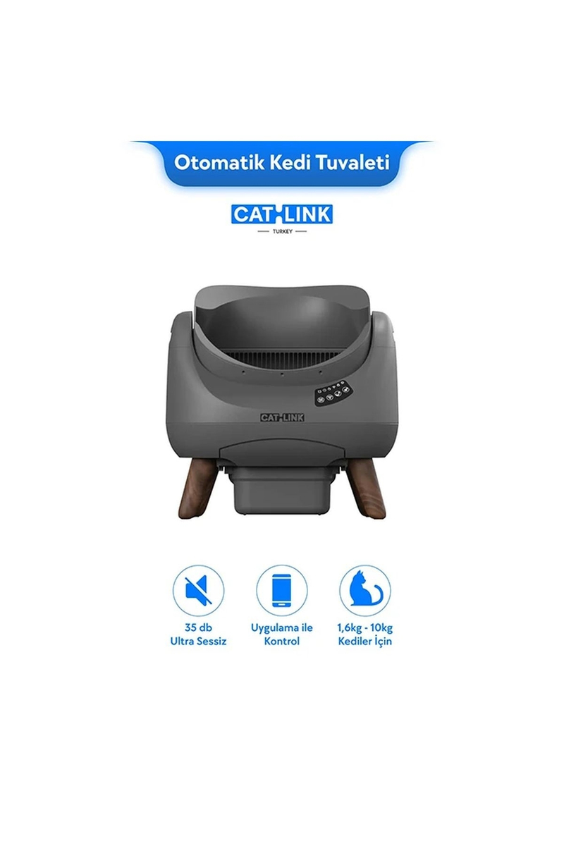 Catlink Scooper Open-X Üstü Açık Otomatik Kedi Tuvaleti (Gri)