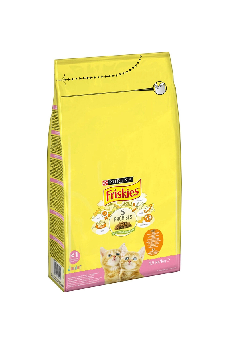 Friskies Yavru Kuru Kedi Maması Sütlü Tavuklu 1,5 kg