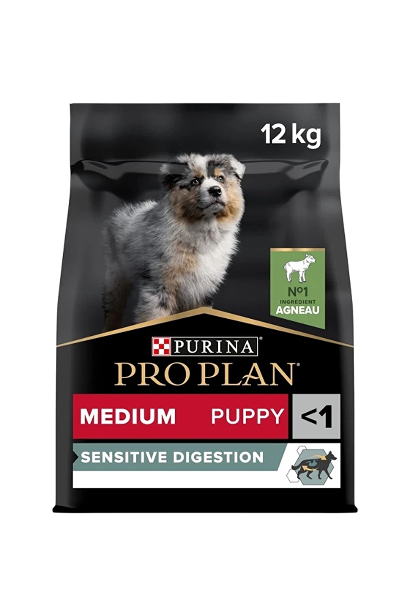 Pro Plan Puppy Medium Sensitive Digestion Kuzulu ve Pirinçli Orta Irk Yavru Köpek Maması 12 Kg