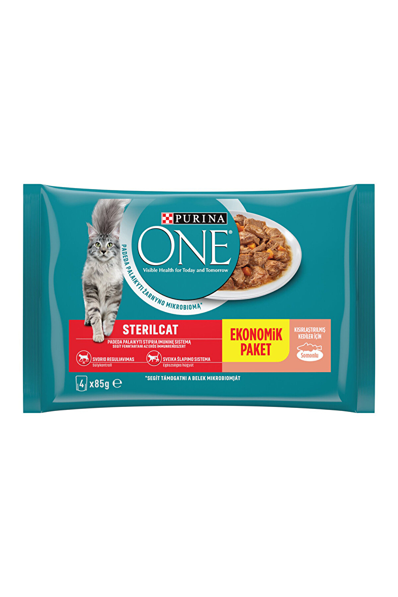 Purina One Pouch Balıklı Kısırlaştırılmış Kedi Maması 85 G x 4