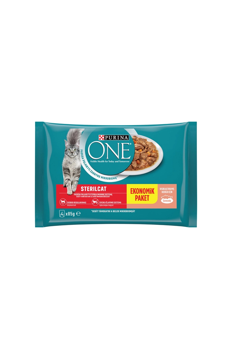 Purina One Pouch Balıklı Kısırlaştırılmış Kedi Maması 85 G x 4