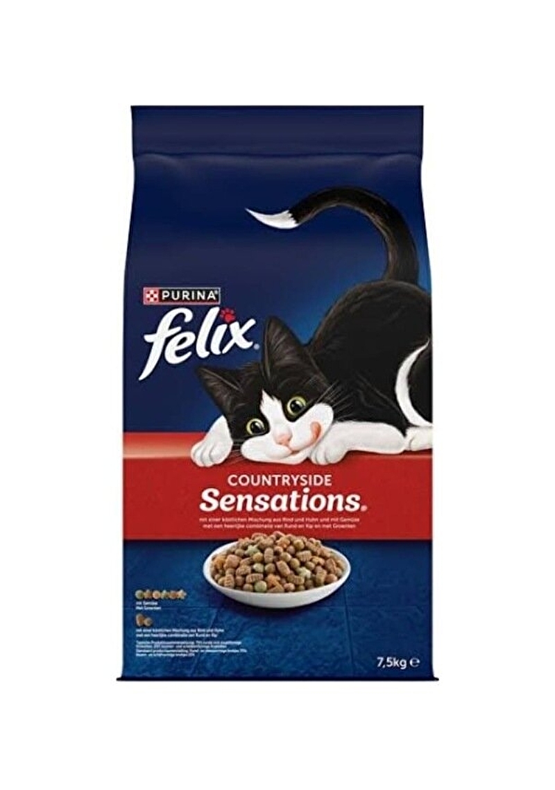 Felix Sensations Sığır ve Tavuk Etli Kedi Maması 7,5kg