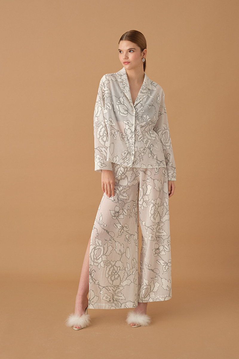 Pierre Cardin Kadın 3'lü Pijama Takımı LX.25237.KRM
