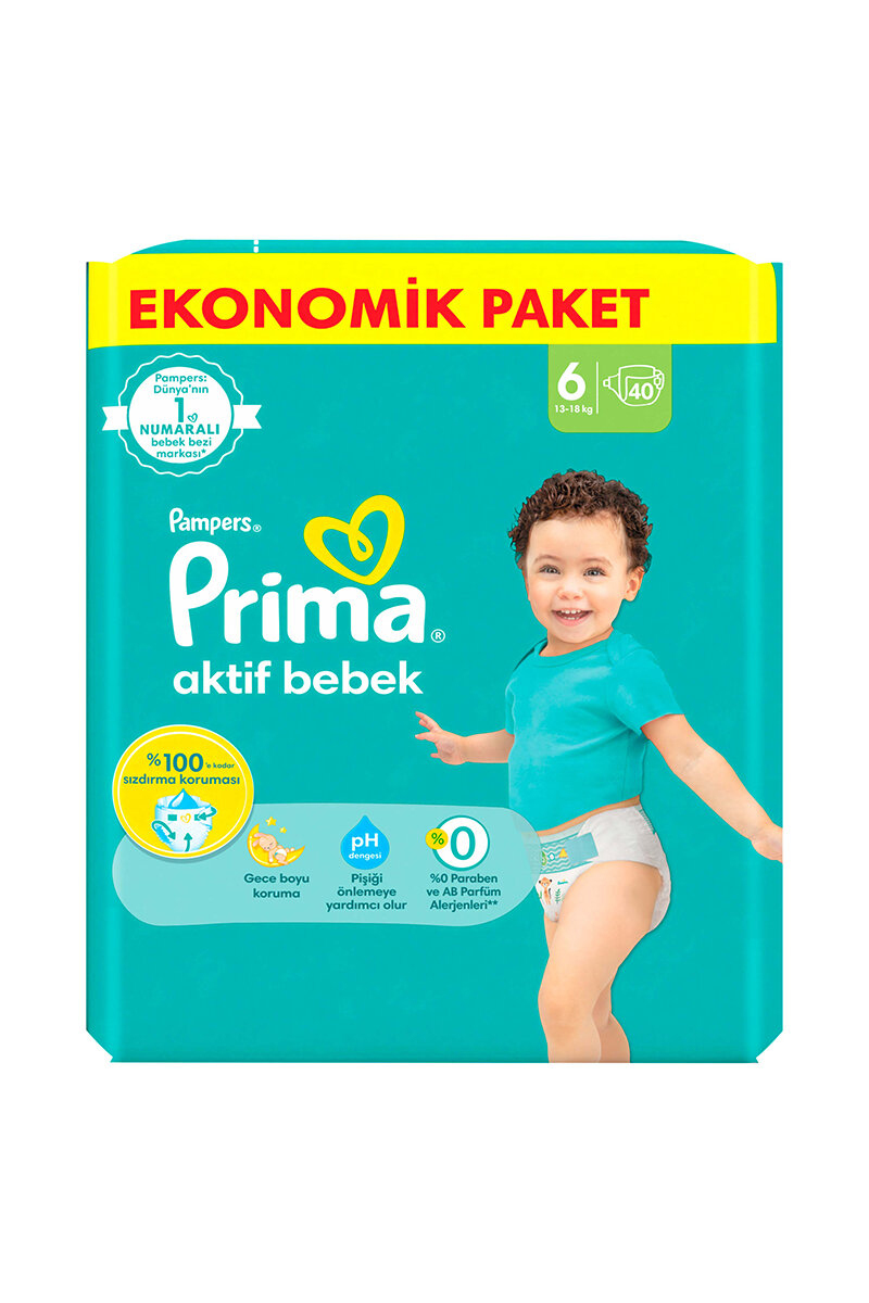 Prima Ekonomik Paket (6) Extra Large 13-18 kg 40 Adet Bebek Bezi