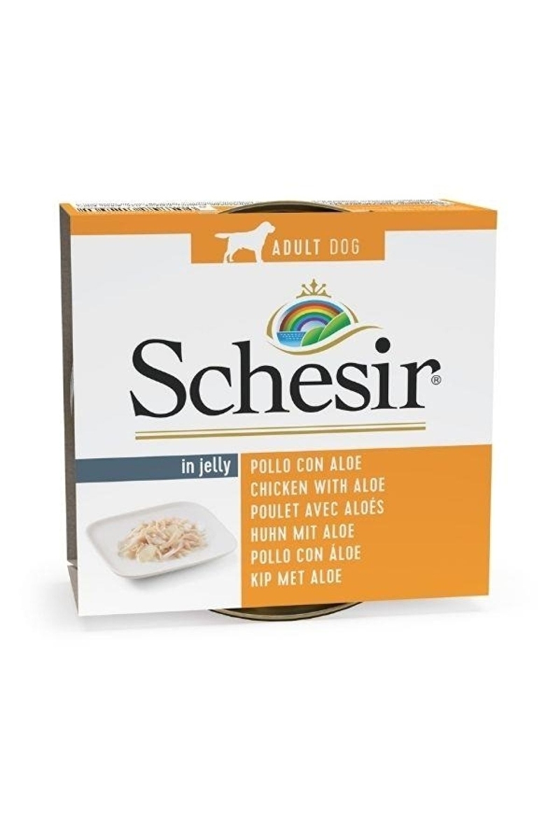 Schesir Jelly Tavuk Fileto ve Aloe Vera Jöle İçinde Yetişkin Köpek Konservesi 150 g