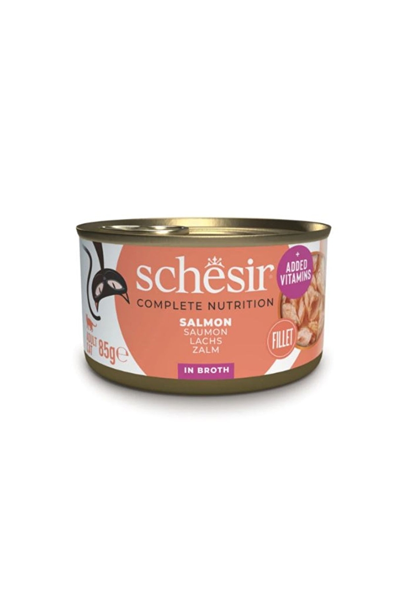 Schesir Somonlu Pişirme Suyunda Yetişkin Kedi Konservesi 85 g