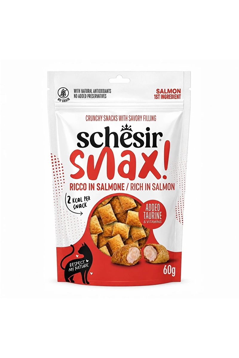 Schesir Snax Somonlu Dolgulu Kedi Ödül Maması 60 g