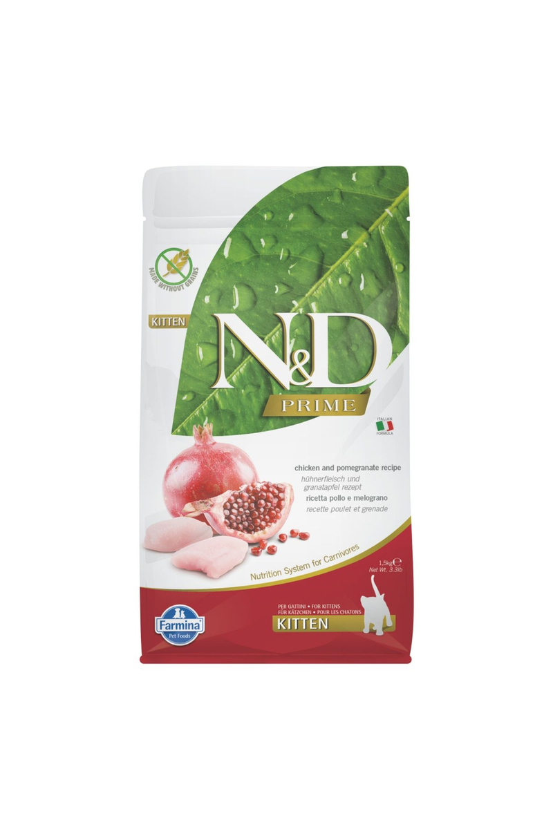N&D Prime Tavuklu ve Narlı Tahılsız Yavru Kedi Maması 1,5 kg