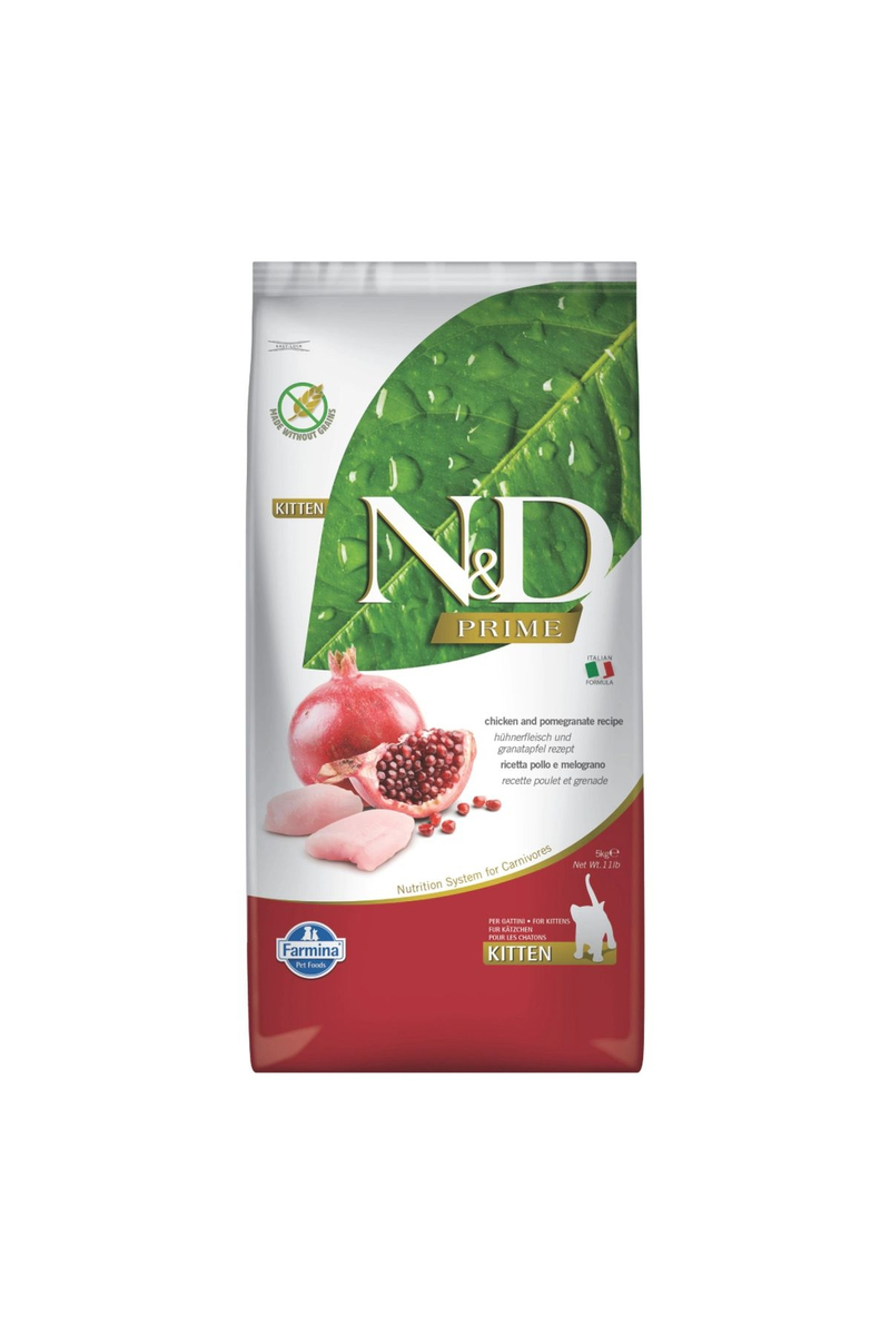 N&D Prime Tavuklu ve Narlı Tahılsız Yavru Kedi Maması 5 kg