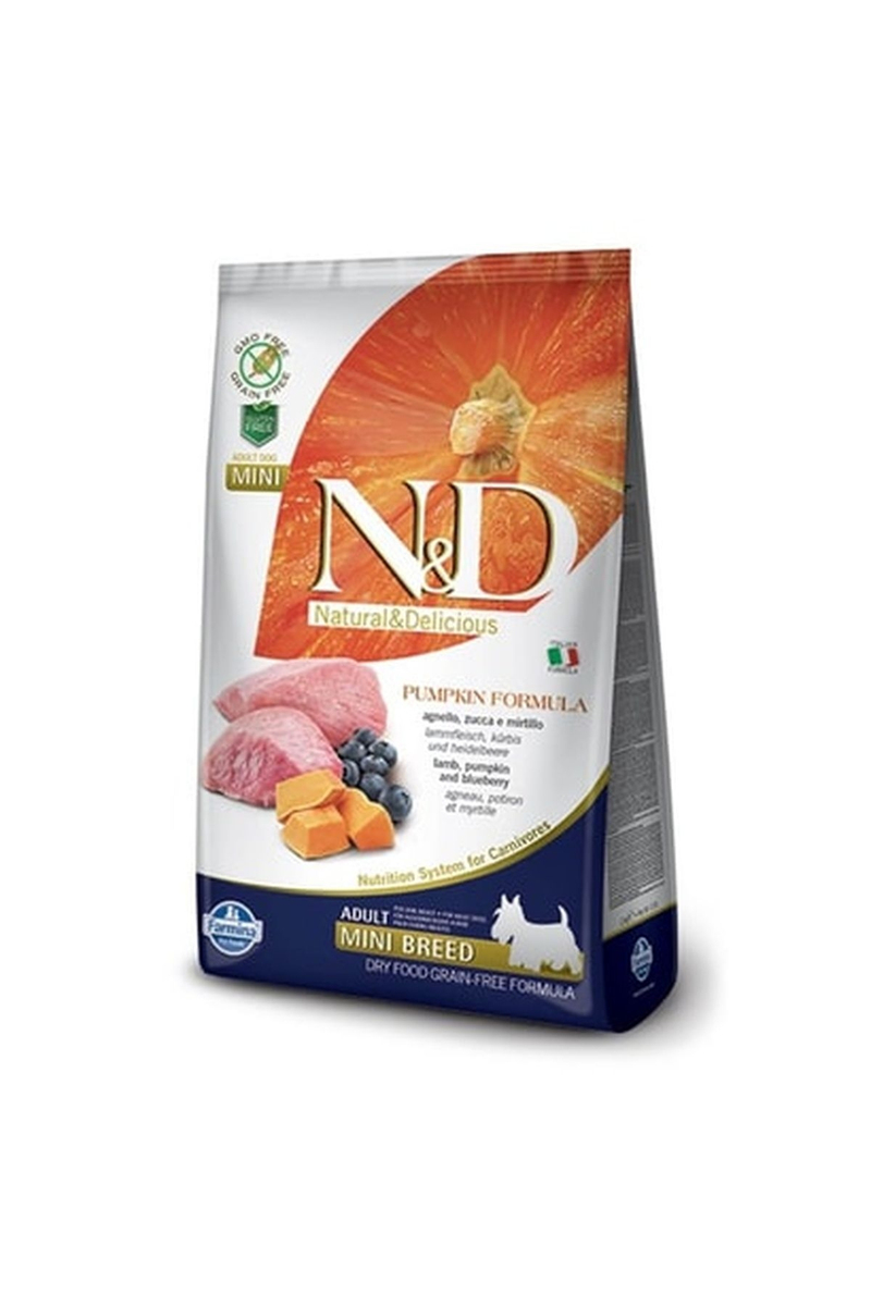 N&D Balkabaklı Kuzu Etli Tahılsız Küçük Irk Köpek Maması 2,5 kg