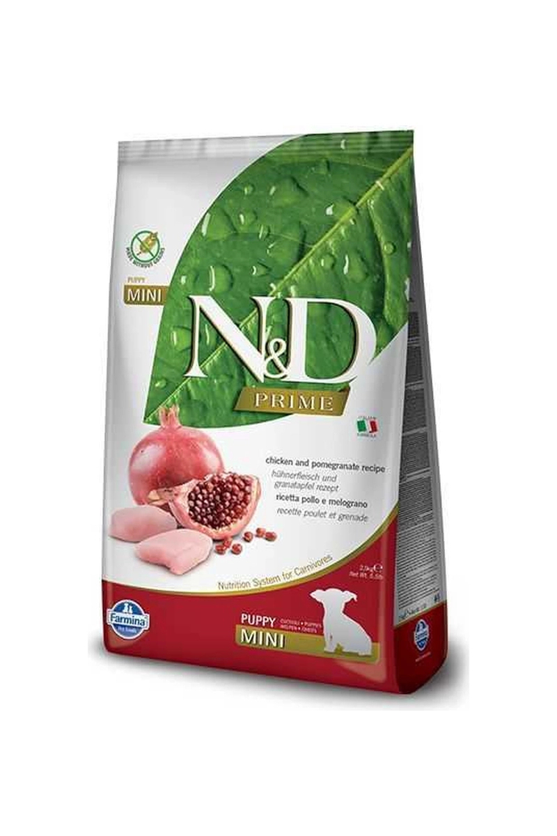 N&D Prime Tavuklu Narlı Küçük Irk Tahılsız Yavru Köpek Maması 2,5 kg