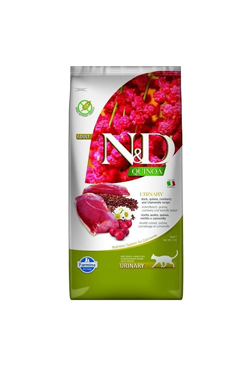 N&D Quinoa Urinary Kedi Maması Ördekli 5 kg