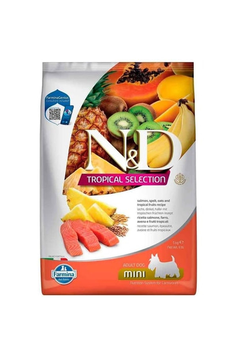 N&D Tropical Selection Somonlu Mini Irk Yetişkin Köpek Maması 5 kg