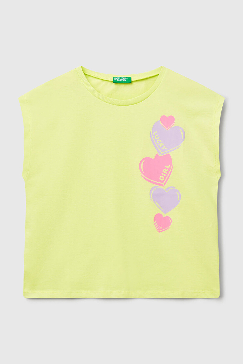 Unıted Colors Of Benetton Kız Çocuk Tişört 3JERC10PB