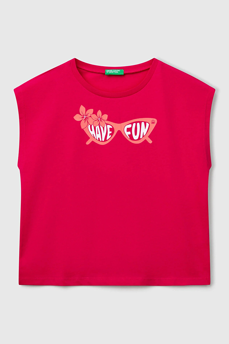 Unıted Colors Of Benetton Kız Çocuk Tişört 3JERC10PB
