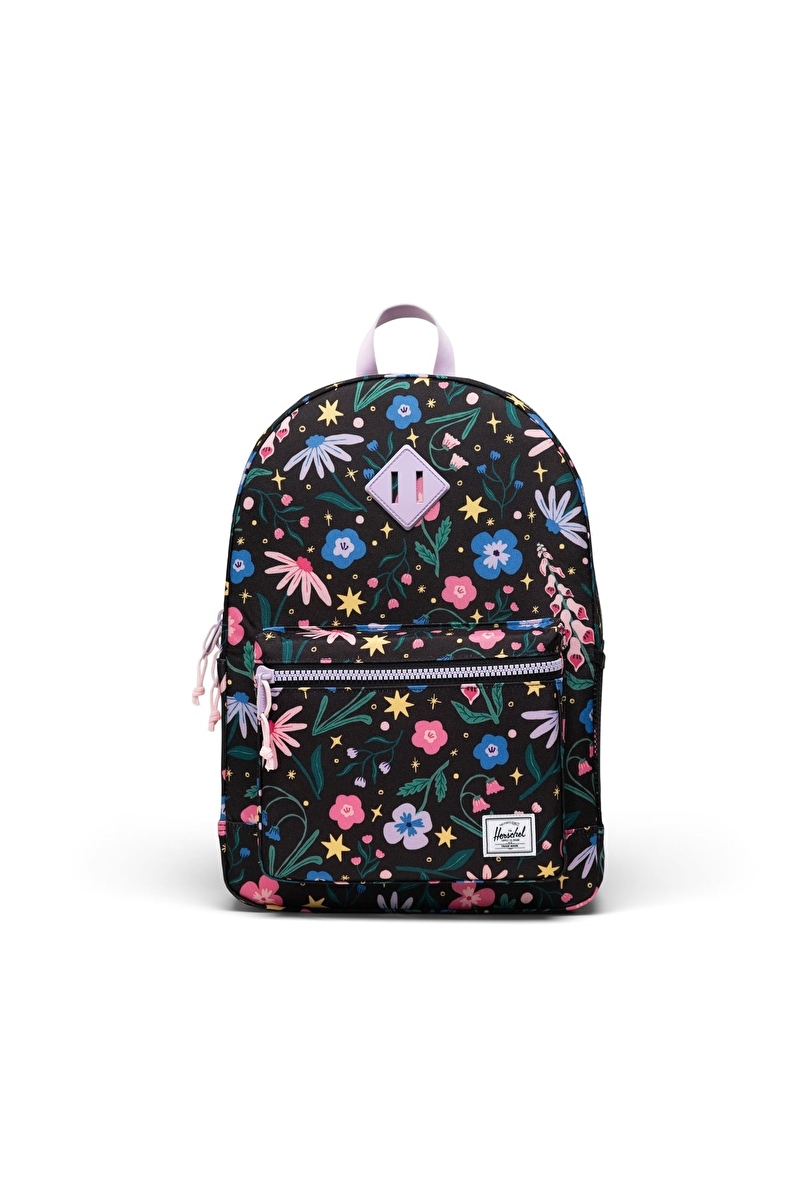 Herschel Heritage Genç | Su İtici Kumaş Sırt Çantası, 14" Laptop Uyumlu, 26 L Renkli Floral Desen