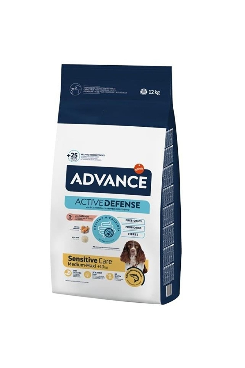 Advance Sensitive Care Somonlu Orta ve Büyük Irk Yetişkin Köpek Maması 12kg