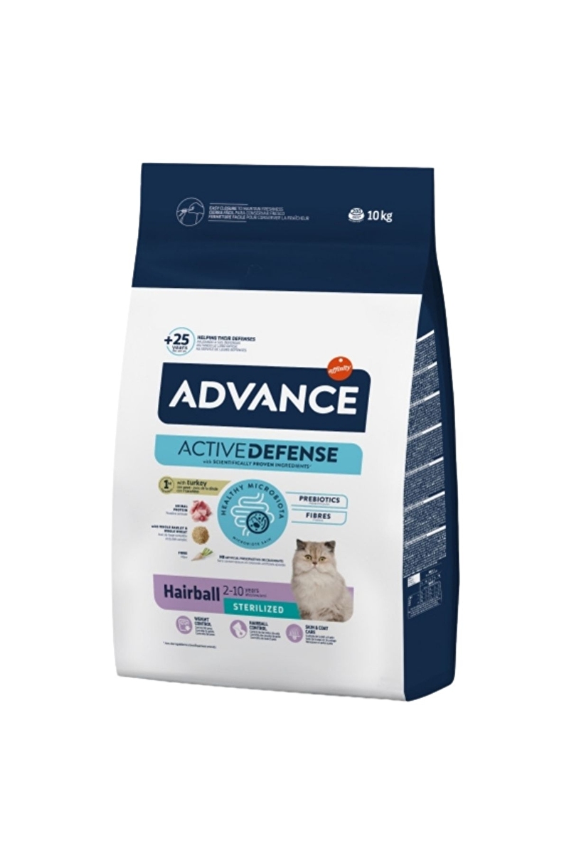 Advance Tüy Yumağı Önleyici Hindili Kısırlaştırılmış Kedi Maması 10kg