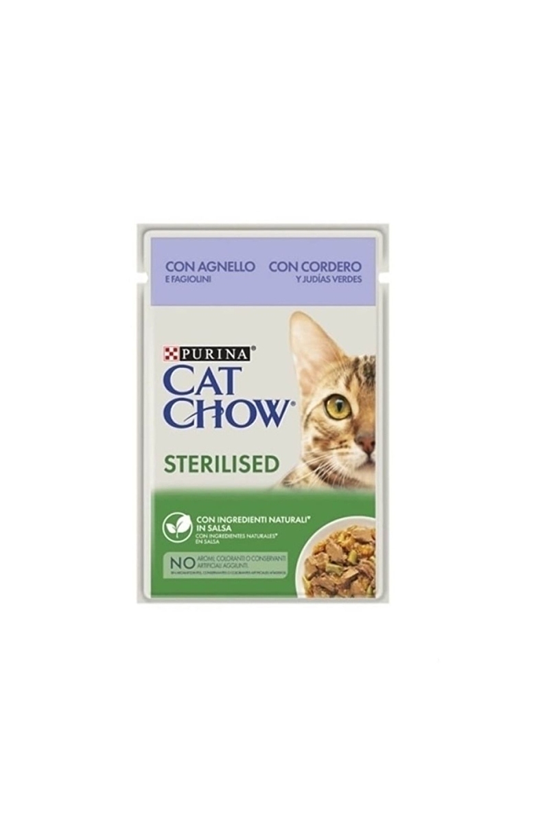 Purina Cat Chow Kuzu Etli Kısırlaştırılmış Yaş Kedi Maması 85gr