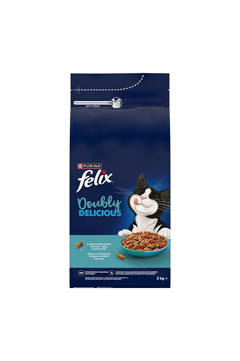 Felix Doubly Delicious Çifte Lezzet Kuru Kedi Maması Balıklı 2kg