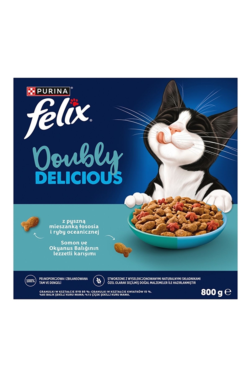 Felix Doubly Delicious Çifte Lezzet Kuru Kedi Maması Balıklı 800g