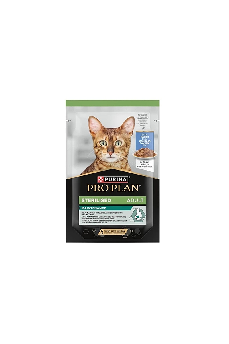 Pro Plan Sos İçinde Tavşan Etli Kısırlaştırılmış Kedi Yaş Maması 85g
