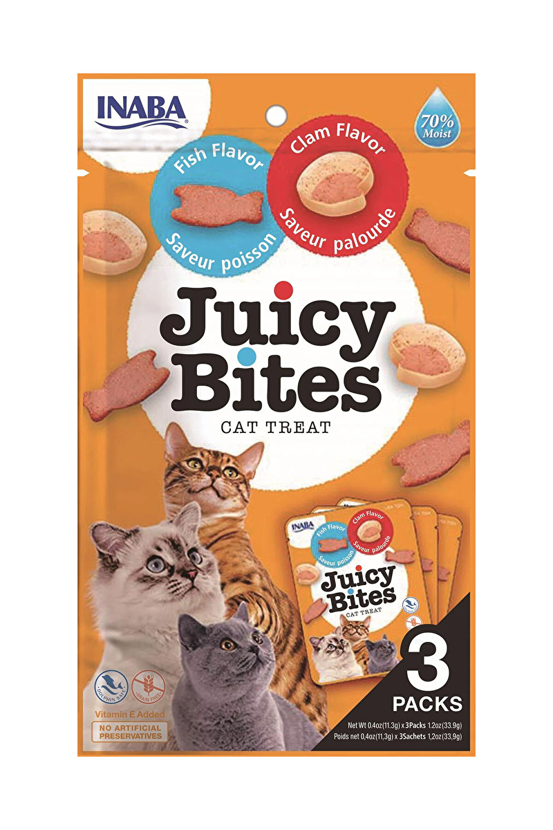 Inaba Ciao Juicy Bites Balıklı ve İstiridyeli Kedi Ödül Maması