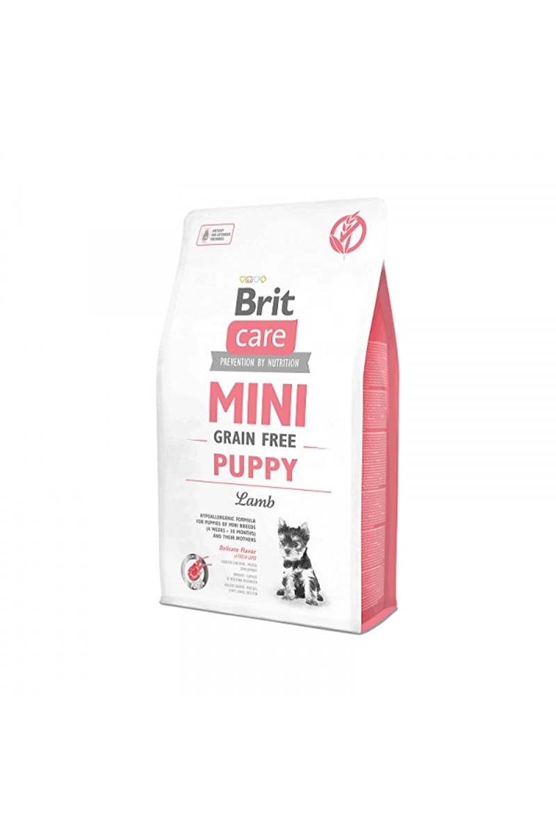 Brit Care Mini Irk Yavru Köpekler İçin, Tahılsız, Hipoalerjenik Kuzu Etli Kuru Mama 2 kg