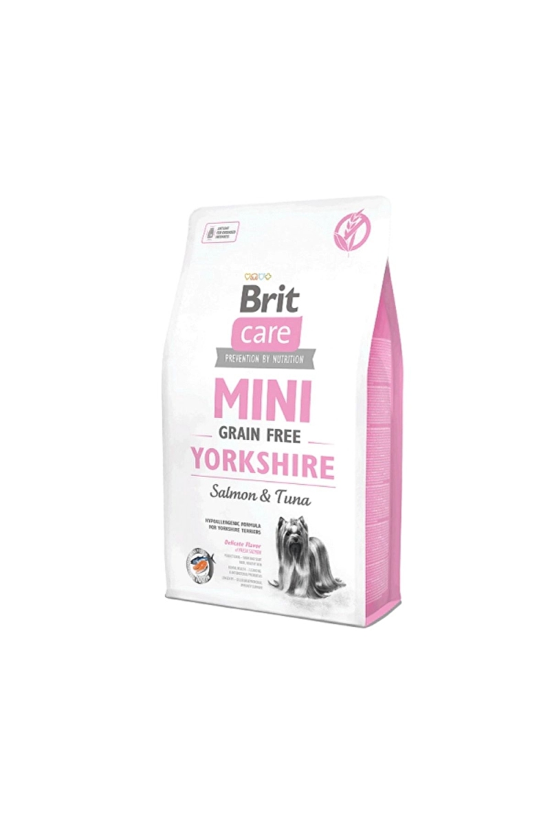 Brit Care Mini Irk Yorkshire Terrier Köpekler İçin, Tahılsız, Hipoalerjenik, Somon Ve Tuna Balıklı Kuru Mama 2 kg