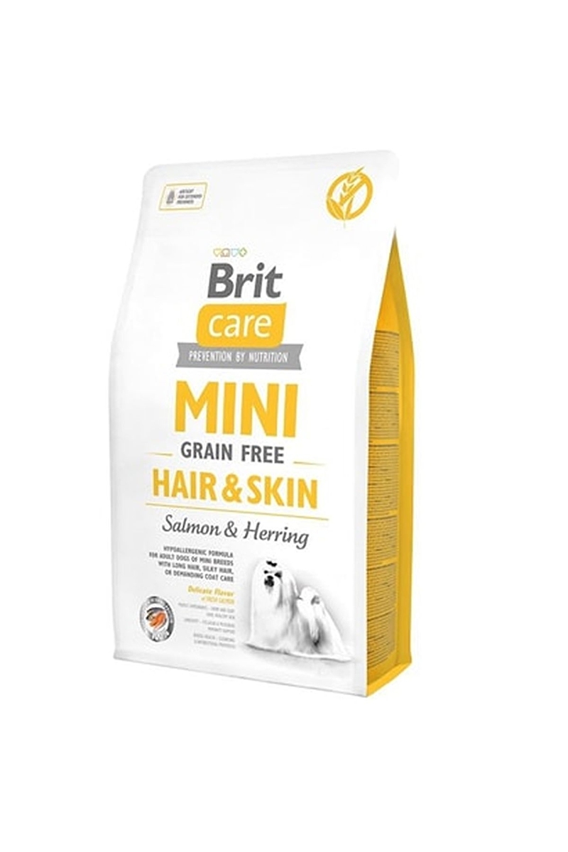 Brit Care Mini Irk Deri Ve Tüy Hassasiyeti Olan Yetişkin Köpekler İçin Tahılsız, Hipoalerjenik Somon Ve Ringa Balıklı Kuru Mama 2 kg