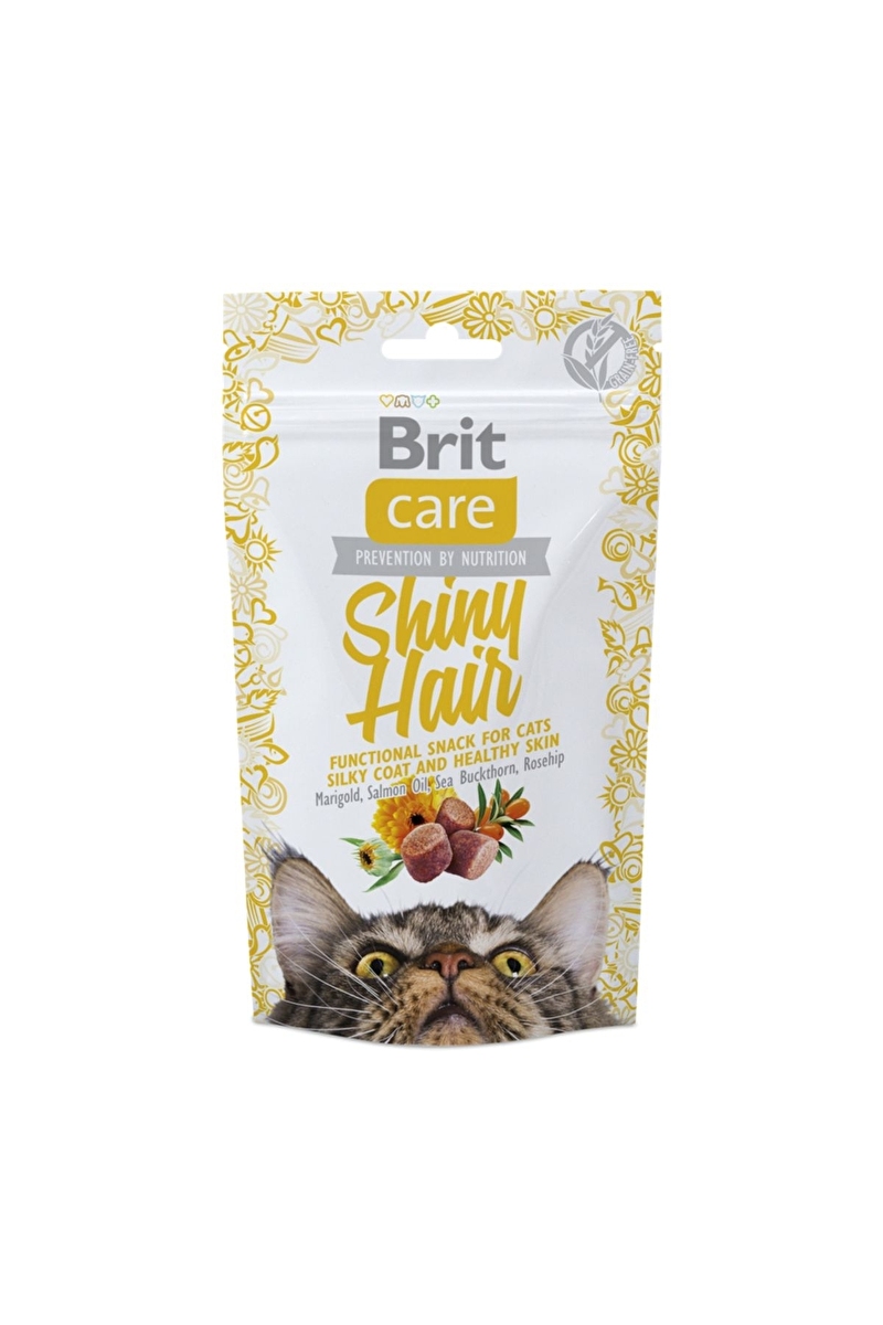 Brit Care Parlak Tüyler Ve Sağlıklı Cilt İçin, Tahılsız, Fonksiyonel Kedi Ödülü 50 gr