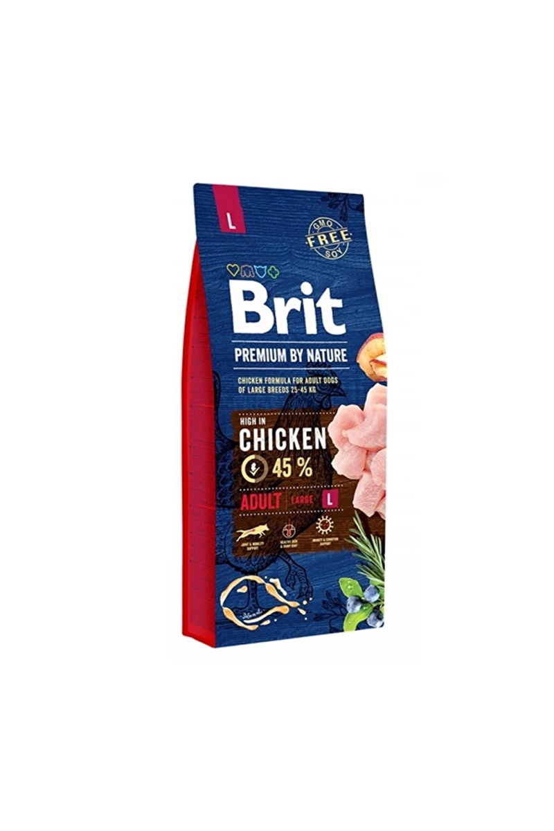 Brit Premium By Nature Büyük Irk Yetişkin Köpekler İçin, Tavuk Etli Kuru Mama 15 kg