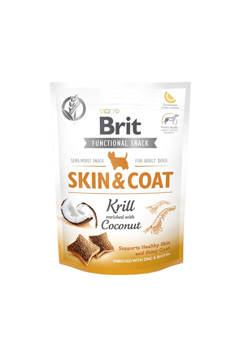 Brit Care Parlak Tüyler Ve Sağlık Cilt İçin, Tahılsız, Kril Ve Hindistan Cevizli, Fonksiyonel Yetişkin Köpek Ödülü 150 gr