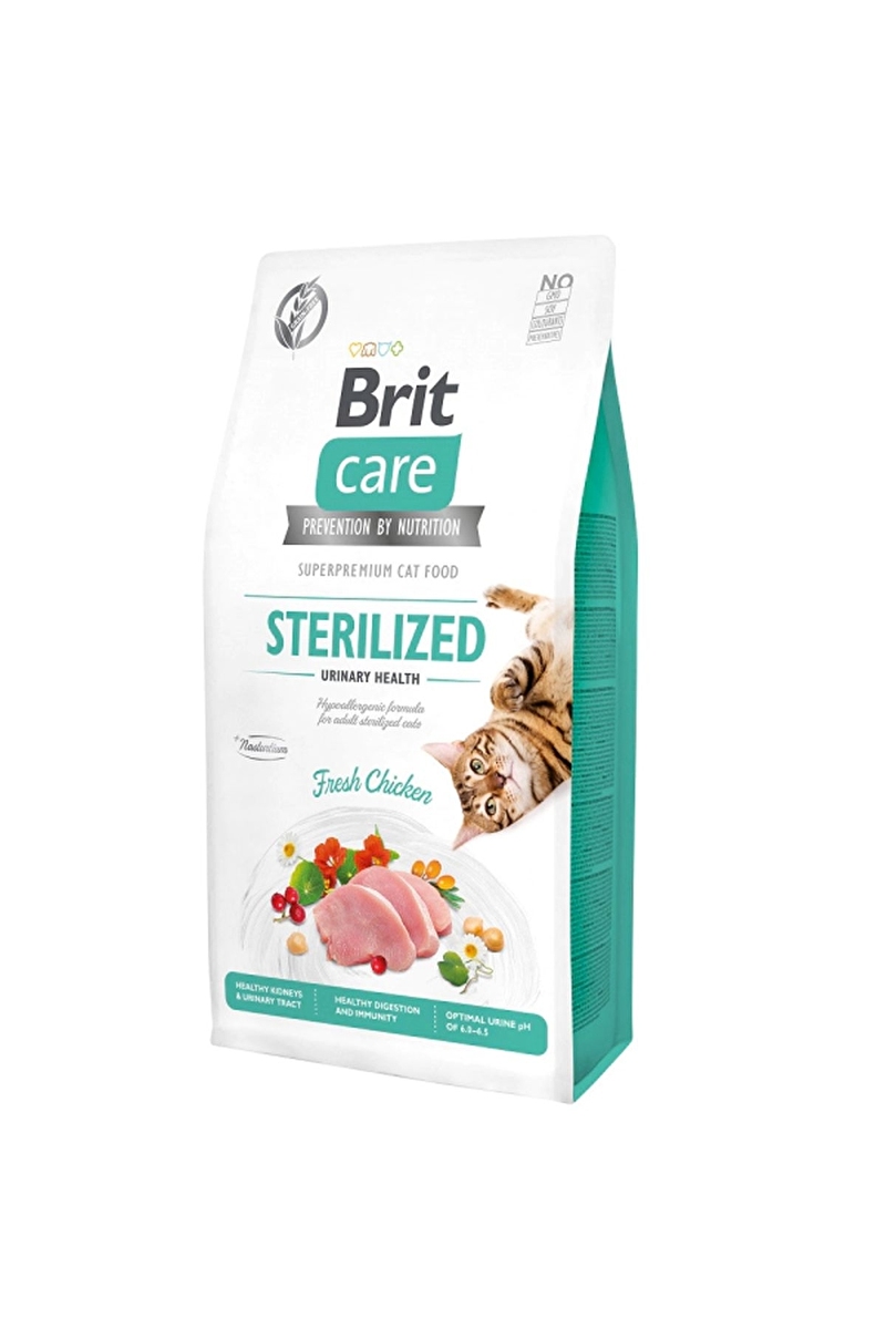 Brit Care İdrar Yolu Problemi Olan Kısırlaştırılmış Kediler İçin, Tahılsız, Hipoalerjenik, Taze Tavuk Etli Kuru Mama 7 kg