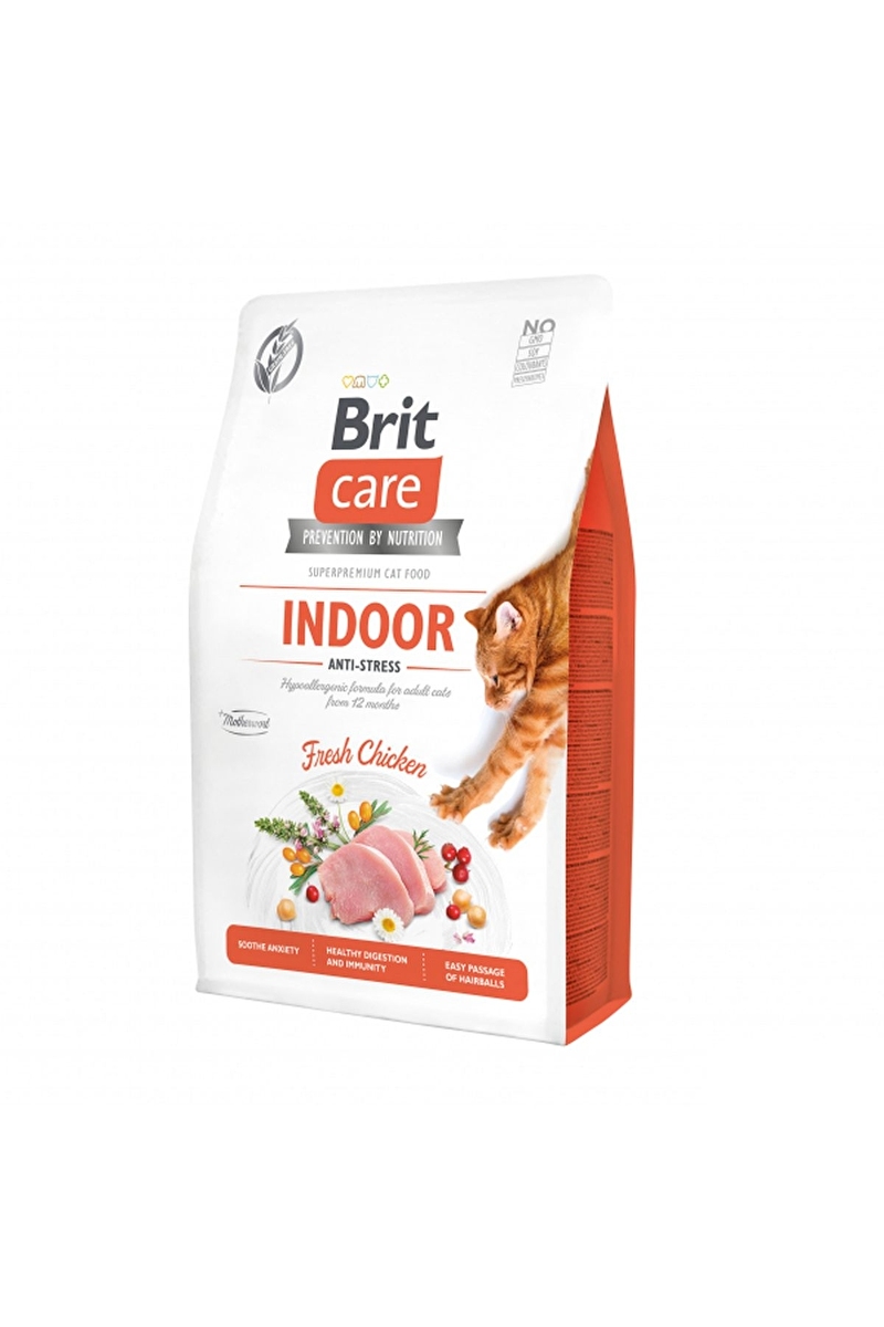 Brit Care Ev İçinde Yaşayan Stresli Kediler İçin, Tahılsız, Hipoalerjenik, Taze Tavuk Etli Kuru Mama 2 kg