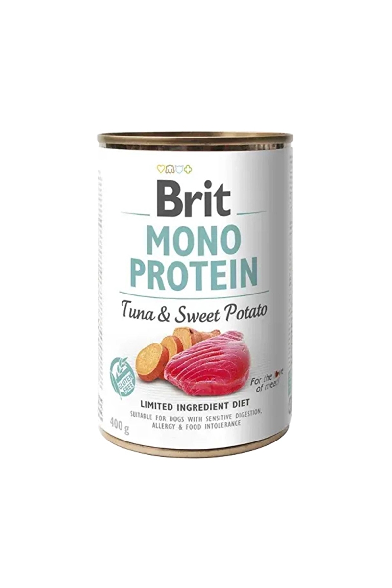 Brit Care Mono Protein Ton Balıklı ve Tatlı Patatesli Yetişkin Köpek Konservesi 400g