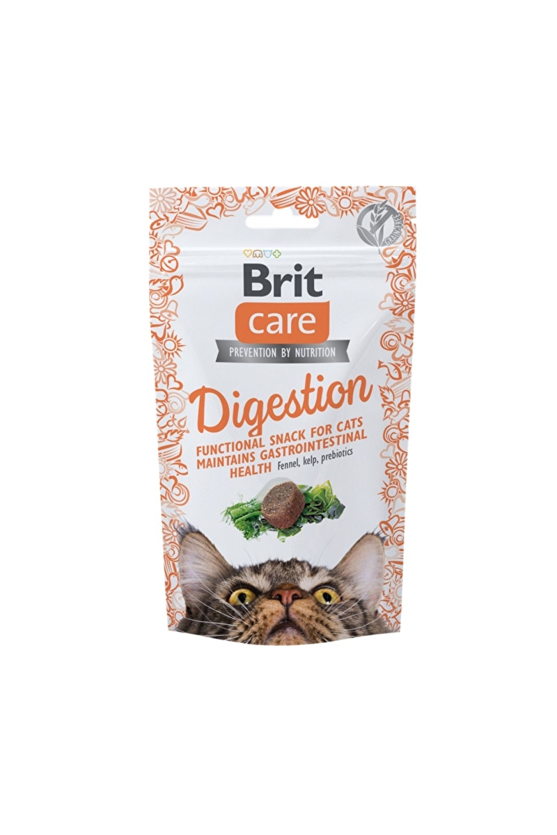 Brit Care Sindirim Sistemini Düzenlemek İçin, Tahılsız, Fonksiyonel Kedi Ödülü 50 gr