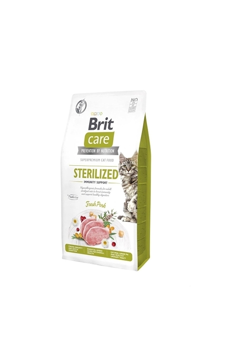 Brit Care Kısırlaştırılmış Kediler İçin, Tahılsız, Hipoalerjenik, Domuz Etli Kuru Mama 7 kg