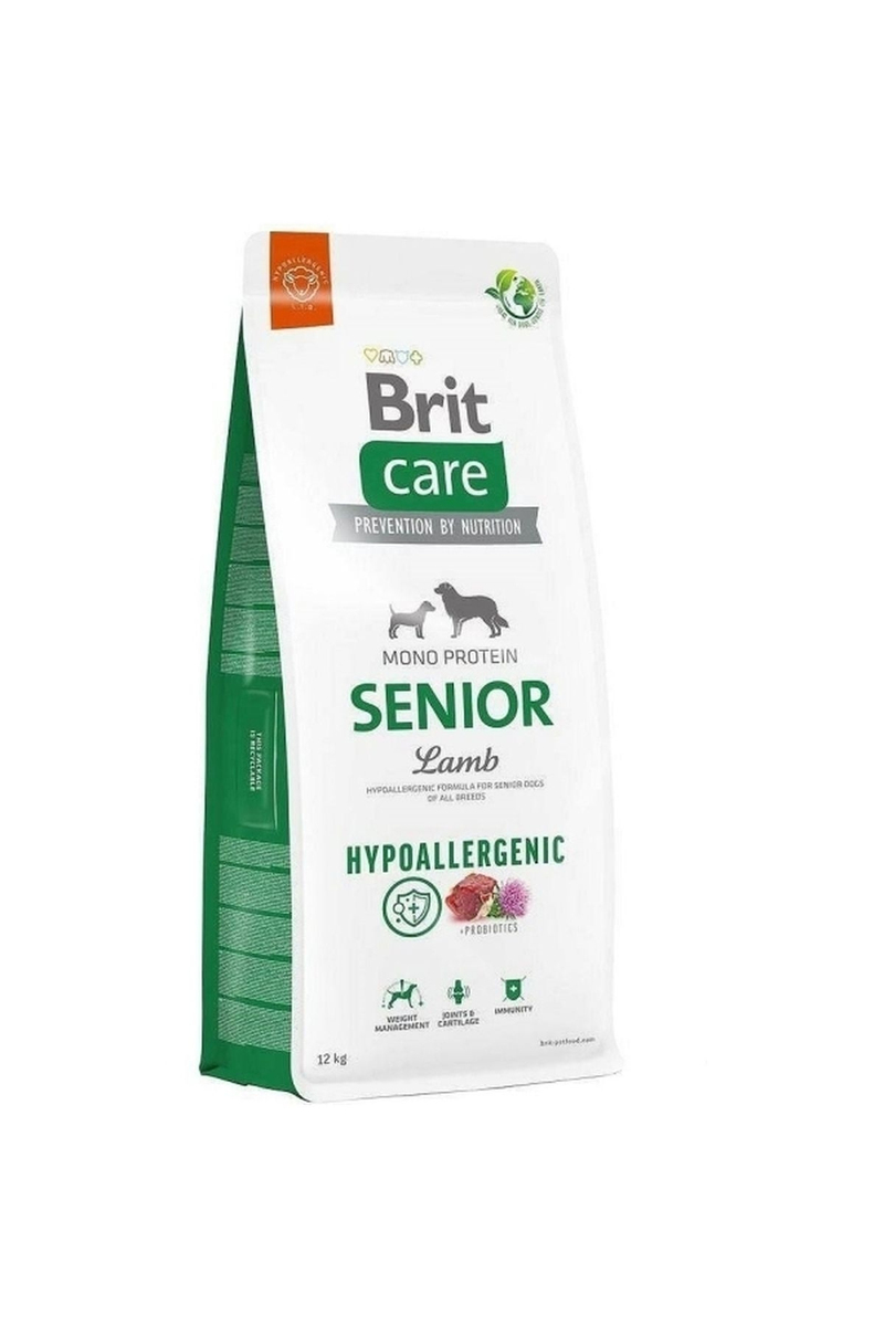 Brit Care Yaşlı Köpekler için, Tek Proteinli, Hipoalerjenik, Kuzu Etli Kuru Mama 12 kg