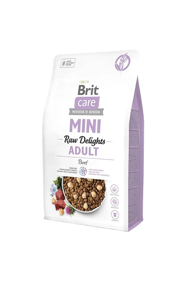 Brit Care Mini Irk Yetişkin Köpekler İçin, Tahılsız, Hipoalerjenik Sığır Etli Kuru Mama 2 kg