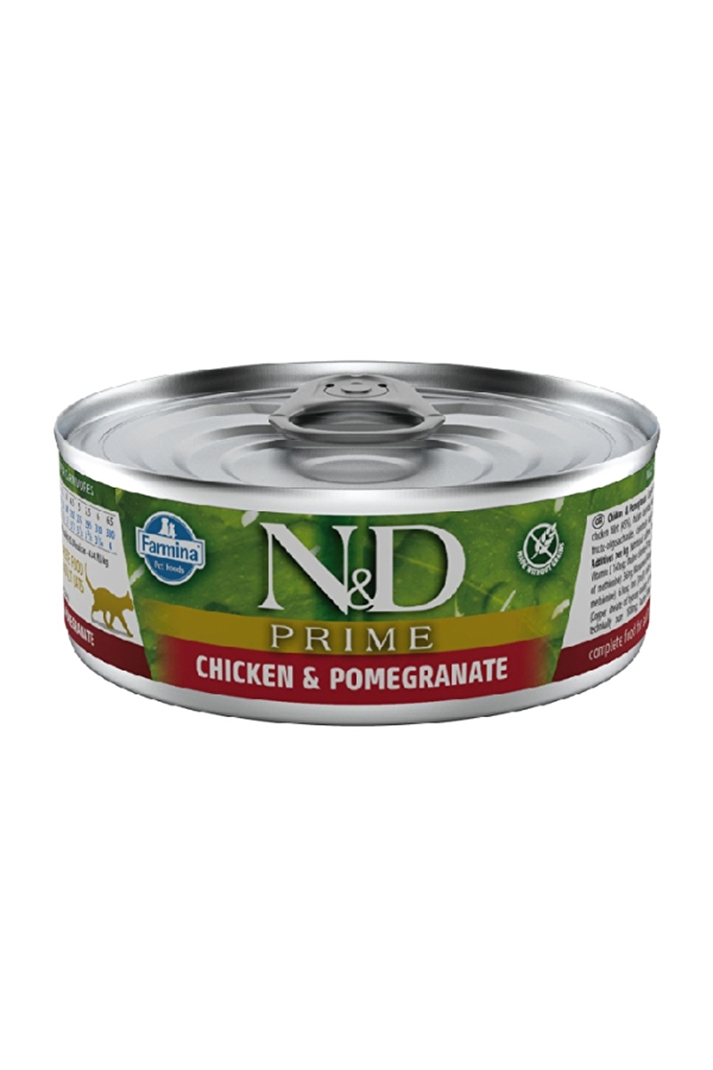 N&D Prime Tavuklu ve Narlı Tahılsız Yetişkin Kedi Konservesi 70g
