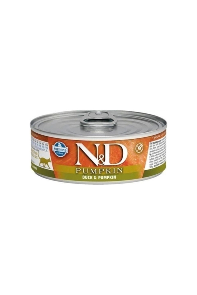 N&D Pumpkin Balkabaklı Ördekli Tahılsız Yetişkin Kedi Konservesi 70 g